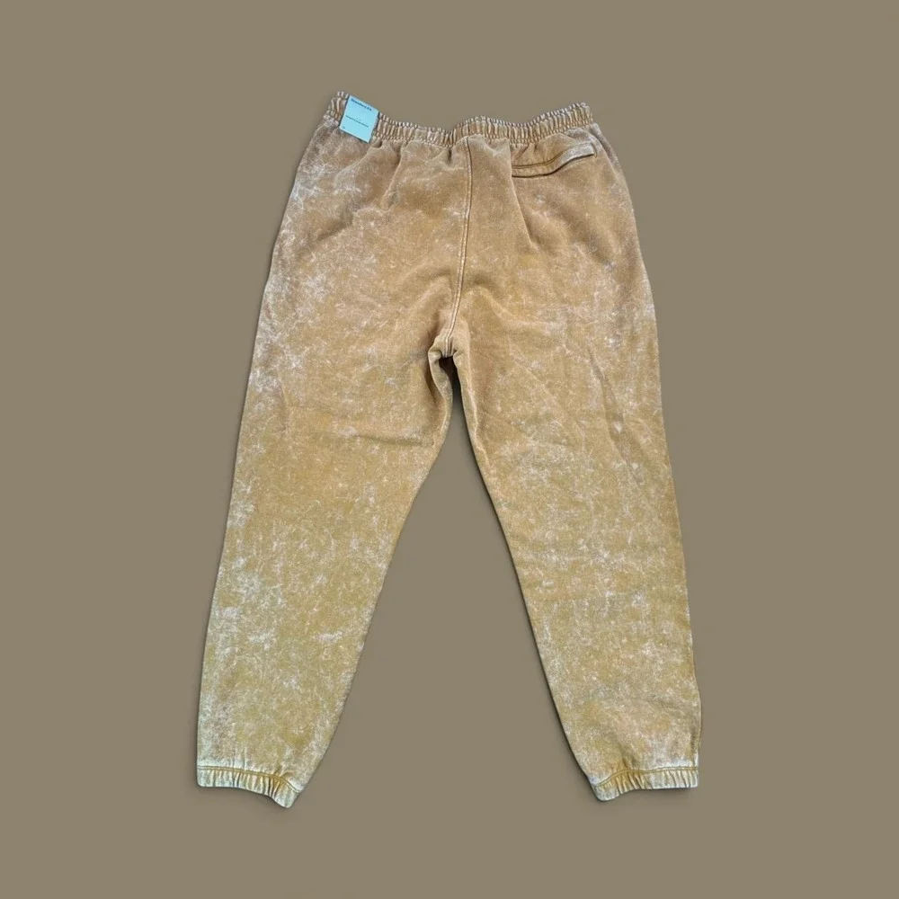 Jordan Essentials Flight Mens Acid Wash Fleece Pants Mustard DR3089-712 XXL NWT